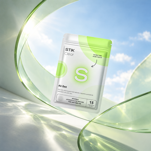 STIK Air Dot pouch, 3D packaging render